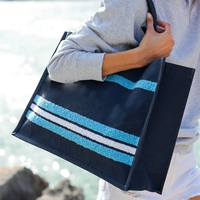 Sac fourre-tout réutilisable en coton et lin, personnalisable avec logo et couleur, grande capacité, sac à bandoulière pour le shopping, les voyages et l'usage quotidien