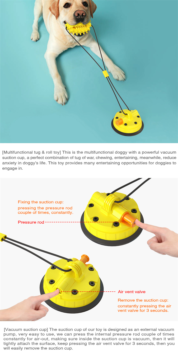 Non-Toxic durable rubber tug of rope ball for dog toy