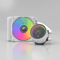 Ventilador de PC RGB ARGB de 120 mm AM5 AM4 AM3 LGA 2011 2011-3 1700 1851 X99, Refrigeración Líquida para Juegos, Color Blanco, para Enfriador de CPU AIO, Radiador