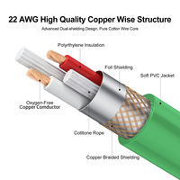 22AWG Cuivre OFC Faible Bruit 100M Câble de Microphone Coloré 2 Noyaux Torsadé Double Blindé Fil XLR Pur Cuivre Haut-Parleur Câble