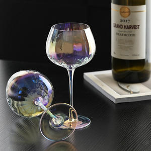 Verre à vin rouge moderne et luxueux, durable, créatif, couleur prisme, long, électroplaqué, cristal, gobelet, capacité 301-400 ml - Product Image 3