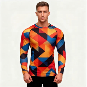 High Elastic Men Sun Protection Long Sleeve Compression <strong>Base</strong> <strong>Layer</strong> Anti Sun Sport Shirt Quick Dry UV Protection Rash Guard - Product Image 3