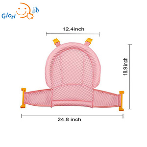 Bebé Asiento de baño apoyo neto bañera cómoda cuna Honda de malla de seguridad ajustable <span class=keywords><strong>para</strong></span> bebé recién nacido de baño - Product Image 4