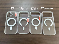 Coque de téléphone portable en stock avec boîte d'emballage pour iPhone 17 16 15 14 13 12 11 Pro, coque transparente avec recharge sans fil et couvercle magnétique