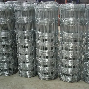 Galvanized Grassland Wire Mesh Fiexed Knot Fence Cattle / Sheep / Field / Deer Farm Fence