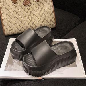 Autumn Winter Spring Thick-Soled Double-Layer Plush Warm Outdoor Bead Decoration Mixed Colors Toe Half-<b>Slipper</b> Women's Outerwear - Product Image 1