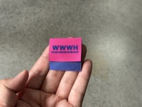 Ohne Mindestbestellmenge Kostenlose Muster Großhandel Maßgefertigte Umweltfreundliche Rechteckige Damast-Halsetiketten mit Eingenähter Schlaufe