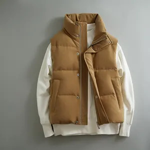 OEM Custom Design Mens Puffer Vest Winter Down Padded Gilets Mens Bubble Vest