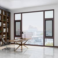Ventanas Abatibles Modernas para Casa, Apartamento, Cocina, Villa, de Aluminio, Doble Acristalamiento, Vidrio Templado Transparente, Bajo Consumo Energético