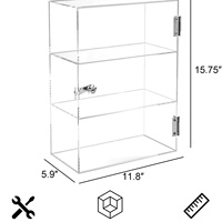 Vitrine de présentation multicouche verrouillable en acrylique hautement transparent pour bijoux, jouets, chaussures - Utilisation à domicile et en centre commercial