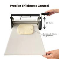 Laminoir à pâte manuel en acier inoxydable, machine de boulangerie commerciale avec conception pliable pour la pâte à pizza et la pâte feuilletée