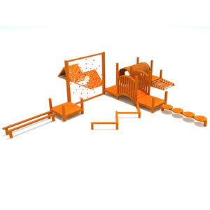 Equipo de Juegos de Madera Comercial Ninja Warrior para Escuelas, Entrenamiento de Agilidad y Equilibrio, Equipo de Juego Sensorial para Niños al Aire Libre - Product Image 4