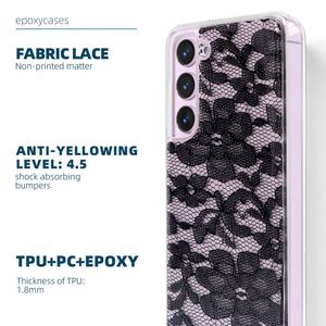 Funda de Teléfono de Tela de Moda de Fabricantes Originales para Samsung S22+, Funda Protectora de TPU con Encaje - Product Image 3
