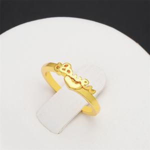 Anillos de Latón Chapados en Oro de 24K de Lujo, Novedad 2022, para Mujer, Suministro Directo de Fábrica, con Estilo Moderno y Letras de Amor - Product Image 6