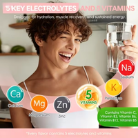 Fabricant de poudre d'électrolytes hydratante naturelle et biologique, marque privée OEM, paquet de 30 sachets de poudre d'électrolytes
