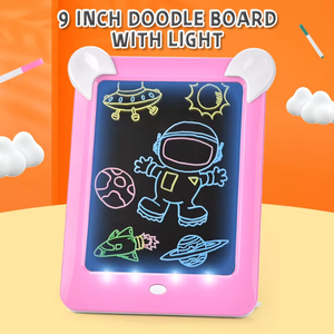 9 Zoll Kinder 3D Magic LED Bildschirm Zeichenbrett Tablet lösch bares Spielzeug für die frühe Bildung mit leichtem Geschenk für Kinder aus PC-Material - Product Image 4