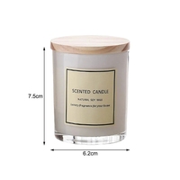 Vente en gros de pots à bougie blancs vides de luxe personnalisés de 4oz 7oz 10oz 14oz de luxe avec couvercles et boîte en bambou