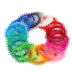 China fabricante amarras ortodônticas materiais elásticos coloridos o anéis ligatura