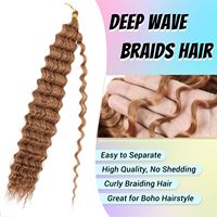 Cheveux synthétiques ondulés de 30 pouces pour tresses au crochet, résistants au feu, pré-démêlés, extra longs, pour femmes noires, vente en gros