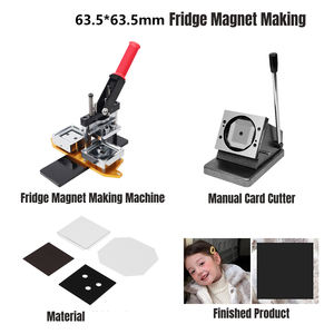 En gros 63.5*63.5mm Forme Carrée Réfrigérateur Aimant Fabricant Aimant Bouton Badge Faisant La Machine 1000 Ensembles Matériaux - Product Image 4