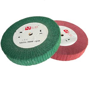 Vlies-Nylon faser scheibe 4 "/5"/6 "/8"/10 "/12" Schleif scheibe Klappe Mop Poliers cheibe 20mm Bohrung 1 \ "Stoff Schleif pad - Product Image 4