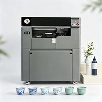 Machine d'impression UV à jet d'encre certifiée CE avec boîte de rangement pour tasses à thé cylindriques de petit diamètre en céramique, plastique, verre ou bois