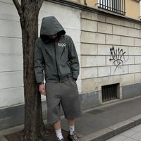 Veste Unisexe Personnalisée à Capuche Imprimée Réactive à l'Eau, Respirante et Fine, pour Sports d'Hiver, Ski et Streetwear, avec Fermeture Éclair