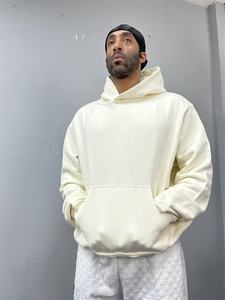 POD Service 600 Gsm Hoodie 100% Coton Unisexe Blanc Lourd Français Terry Sans Cordon Plaine Hoodies - Product Image 2