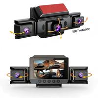 Caméra embarquée 4 canaux 2K 4K GPS 3 pouces IPS Type-C Enregistrement en boucle WIFI Boîte noire de voiture DVR Vente en gros