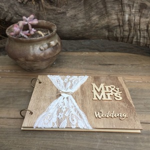 Marco de Fotos de Madera de Diseño Original para Regalo, Marco para Foto de Mr. y Mrs., Libro de Firmas para <span class=keywords><strong>Invitados</strong></span> de <span class=keywords><strong>Boda</strong></span>, Libro de Firmas para <span class=keywords><strong>Boda</strong></span> - Product Image 3
