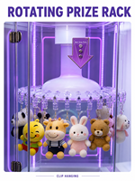 Distributeur de cadeaux rotatif à monnayeur avec LED, type pince, pour magasins de jouets et écoles