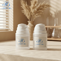 Flacon pompe sans air en PP mat personnalisé avec logo, 49 mm, mono, à clipser, vide, pour cosmétiques, gel, lotion, crème, nettoyant