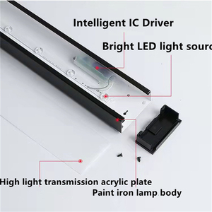 20w/40w LED linéaire Lampada De <span class=keywords><strong>Ripa</strong></span> aluminium Luminaria linéaire LED Batten Tubo Plano - Product Image 3