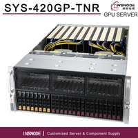 Serveur GPU 4U SYS-420GP-TNR, double processeur Intel Xeon Scalable LGA-4189, 32 DIMM, 8 To DDR4 RECC, 10 PCIe 4.0, pour l'entraînement et l'inference IA