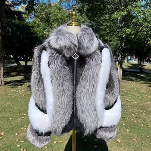 Cappotto di lusso da donna in vera pelliccia di volpe primavera inverno 2023 con giacca in vera pelliccia di volpe da donna della migliore qualità