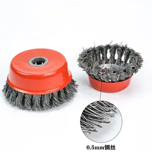 For car polishing nylon alloy polishing red machine drill tool accessories radial brush 4 inch 1/4 arbor electric joint