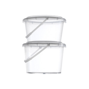 Crayfish Takeout <b>Box</b> <b>Large</b> Capacity Round Food Grade <b>Plastic</b> Container With Clip On Lid For Party Storage - Product Image 4