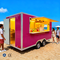 Remorque alimentaire carrée en acier inoxydable 2025 Dream Fly FN-500PG populaire avec four et grill