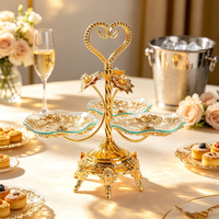Europese stijl glas keramiek milieuvriendelijke lichte luxe stijl gedroogde fruitplaat high-end woonkamer woondecoratie creatief