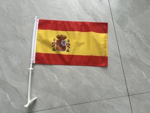 Drapeau de <span class=keywords><strong>voiture</strong></span> personnalisé Mexique <span class=keywords><strong>France</strong></span> <span class=keywords><strong>USA</strong></span> 30*45cm en polyester imprimé numériquement, sportif, portable, avec mât en plastique et logo personnalisé - Product Image 5