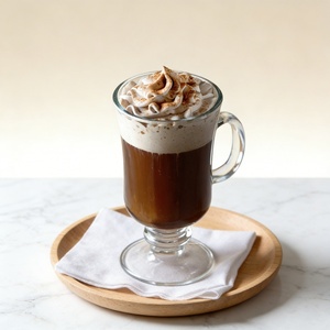 <span class=keywords><strong>Tazza</strong></span> da Caffè Irlandese in Vetro Senza Piombo da 230ml, Design Europeo, con Manico <span class=keywords><strong>e</strong></span> Piedino, per Latte, Caffè Freddo, Tisane, Uso Ristorante <span class=keywords><strong>e</strong></span> Casa - Product Image 2