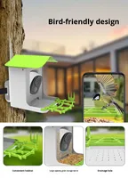 Mini caméra Wifi alimentée par énergie solaire intégrée à une mangeoire intelligente pour une expérience d'observation des oiseaux en HD Caméra de mangeoire pour oiseaux