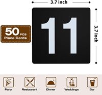 Cartes de numéros de table Numéros en plastique de restaurant double face Numéros stratifiés pour réception de mariage
