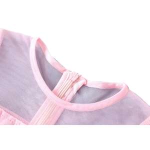 맞춤형 봄 어린이 얇은 명주 그물 원피스 공주 치마 긴팔 치마 소녀 appliques 푹신한 드레스 - Product Image 4