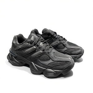 รองเท้าลำลองแบบสวมใส่สบาย รุ่น Hot Custom 9060 พื้นหนา ระบายอากาศได้ดี หัวมน ผูกเชือก เหมาะกับทุกฤดู ลายเรียบ หนังวัวแท้ - Product Image 1