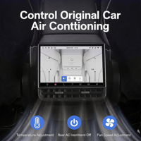 Moniteur de divertissement arrière Android HD WIFI de 8,66 pouces, système audio-vidéo pour Tesla Model 3 Model Y, compatible avec la voiture d'origine