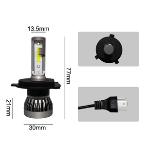 Autodragons Bright White 6000LM 6000K Mini Fanless Cob All in One Headlight Set Car Led Bulbs Auto Headlamps Car Driving Light - Product Image 2