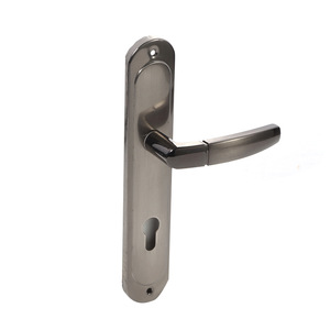 Evrensel kapalı yatak odası ahşap kapı kolu kilit dilsiz mekanik tasarım Modern demir donanım Villa uygulama toptan için - Product Image 5