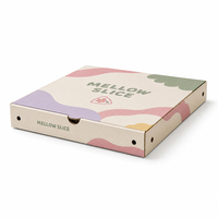 Cajas de Pizza de Cartón Kraft Impresas con Lámina Dorada UV Mate Biodegradable Personalizadas para Comida Rápida para Llevar