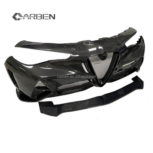 Parachoques Delantero y Guardabarros de Fibra de Carbono Estilo GTAM, Compatibles con <span class=keywords><strong>Alfa</strong></span> Romeo Giulia Quadrifoglio, Kit de Mejora Widebody - Product Image 3